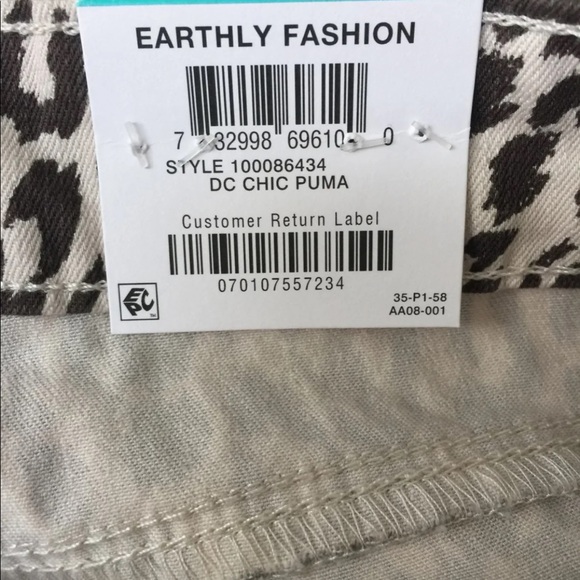 Style & Co Animal Print 16 Curvy Skinny Denim Jeans Pants Jeans Plus Curvy Plus - Picture 5 of 6